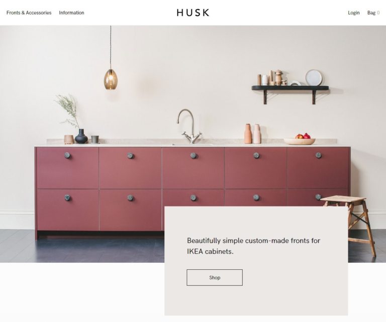 HUSK · Beautifully simple custom-made fronts for IKEA cabinets