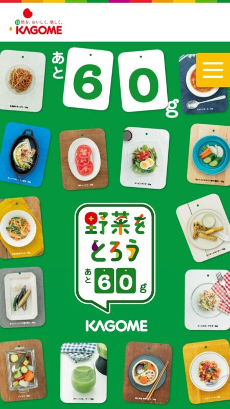 カゴメ | 野菜をとろう | あと60g