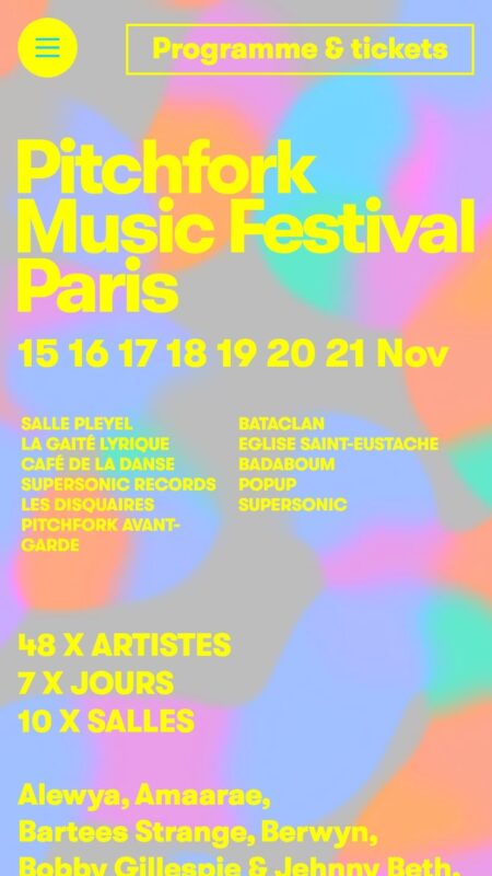 Pitchfork Music Festival Paris