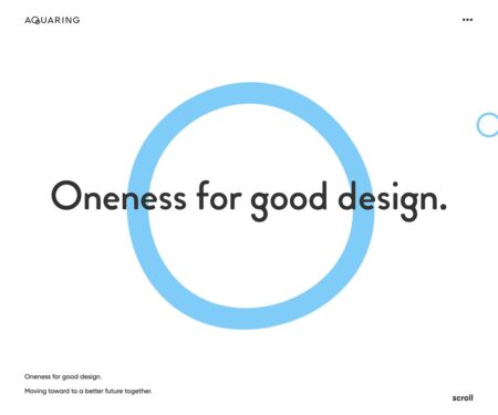 アクアリング - Oneness for good design.