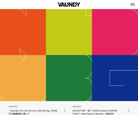 Vaundy Official Website