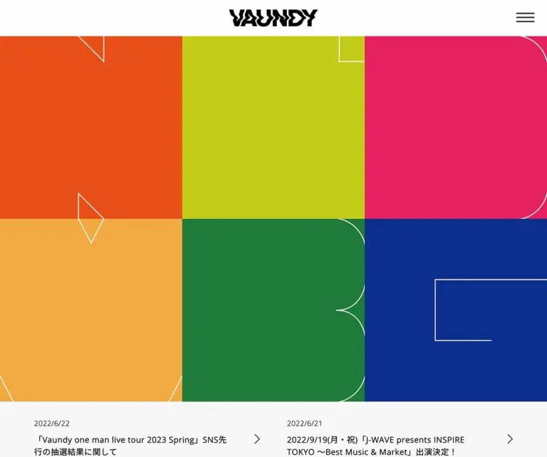 Vaundy Official Website