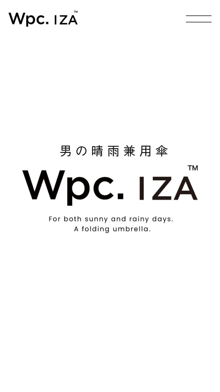 男性のための晴雨兼用傘｜Wpc. IZA [イーザ]公式