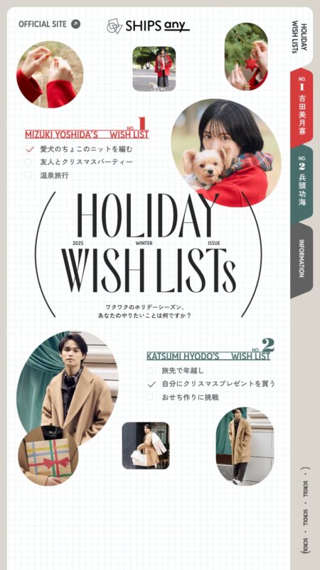 SHIPS any - HOLIDAY WISH LISTs