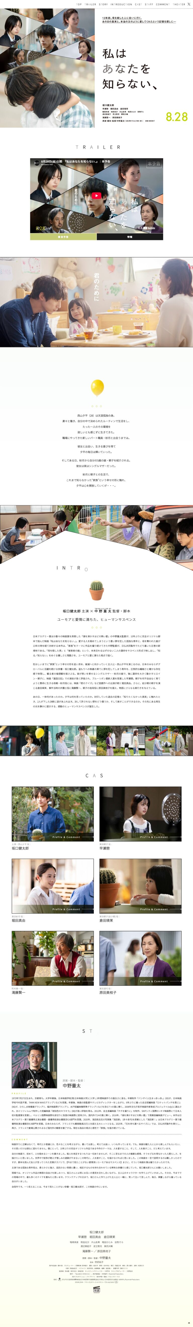 私はあなたを知らない、